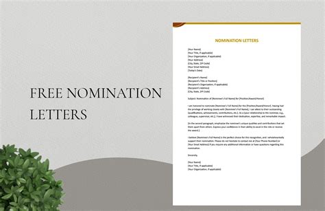 sample promotion nomination letter Doc