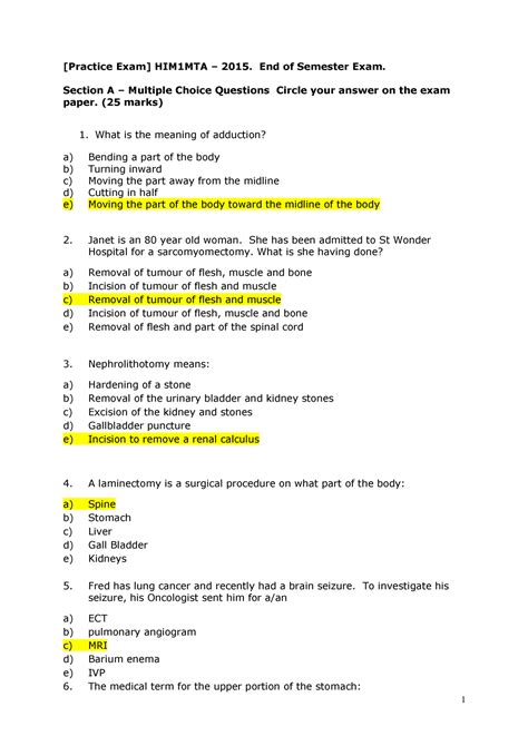 sample questions for medical interpreters exam Reader