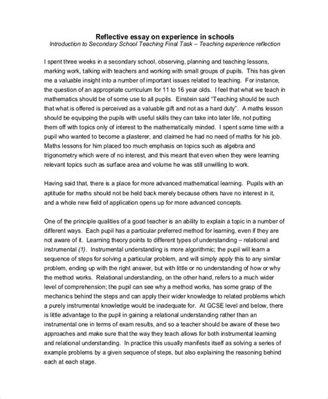 sample reflective essay on summer school Doc