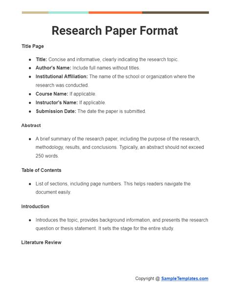 sample research paper format Reader