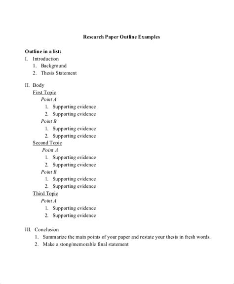 sample research paper outlines PDF