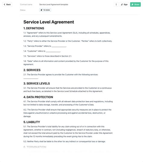 sample service level agreement software development Epub