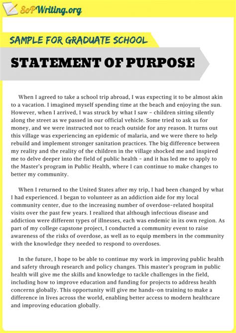 sample statement of purpose essays Epub