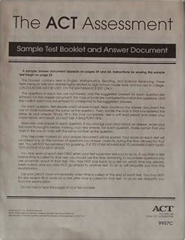 sample test booklet act 0861b Ebook Doc