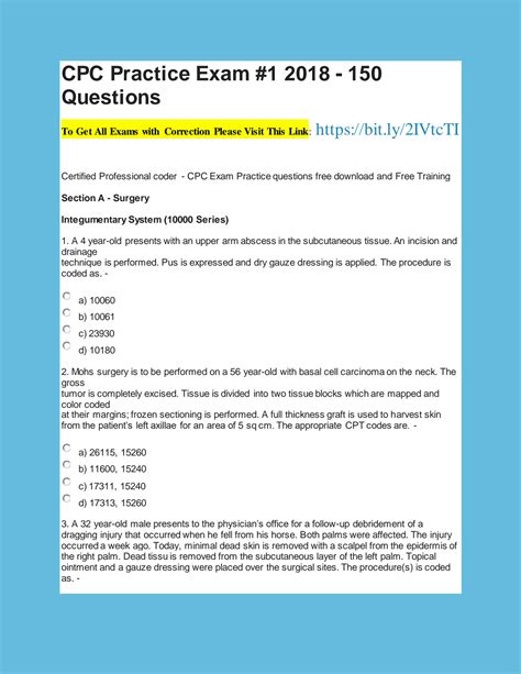 sample test questions for the cpc exam the following 20 Ebook Epub