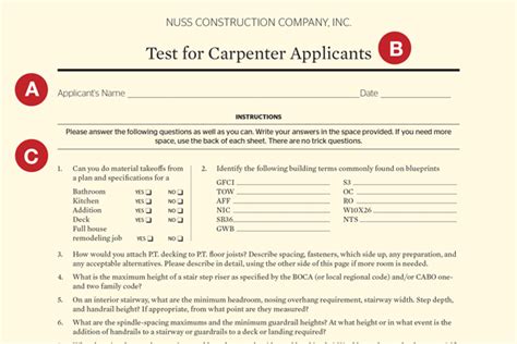 sample union carpenter test Kindle Editon