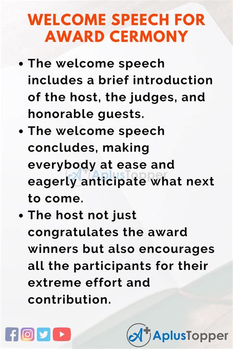 sample welcome speech for school awards ceremony Ebook Reader