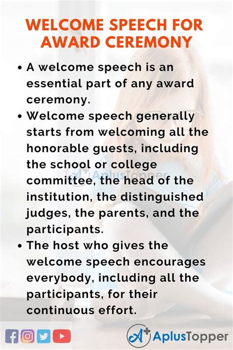 sample welcome speech for school awards ceremony Ebook Reader