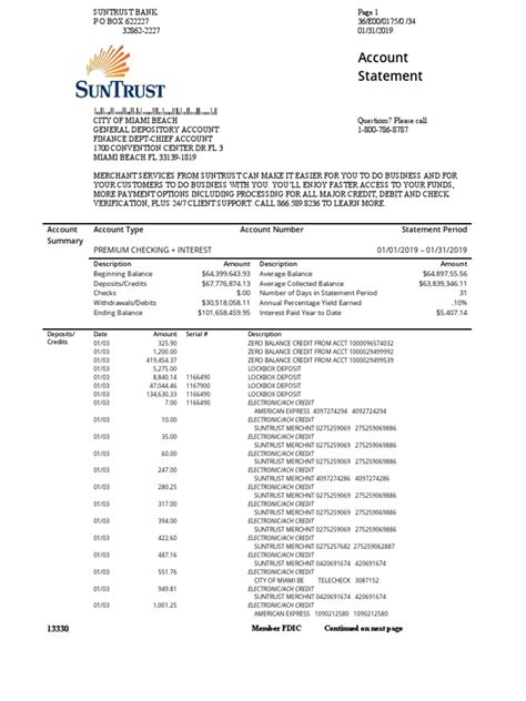 sample-suntrust-bank-statement Ebook Kindle Editon