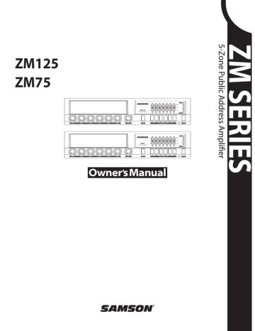 samson zm75 amps owners manual Kindle Editon