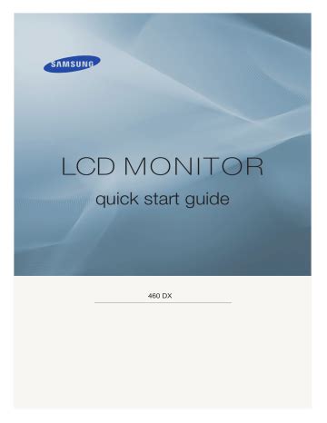 samsung 400dx monitors owners manual Doc