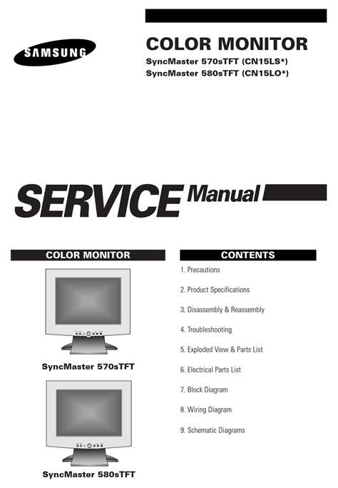 samsung 570s monitors owners manual PDF