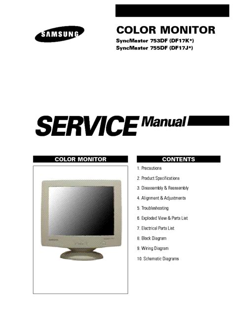 samsung 755df monitors owners manual Reader