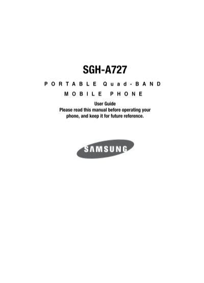 samsung a727 owners manual Doc