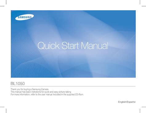 samsung bl1050 digital cameras owners manual Reader