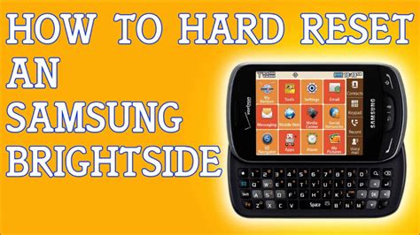 samsung brightside soft reset Epub