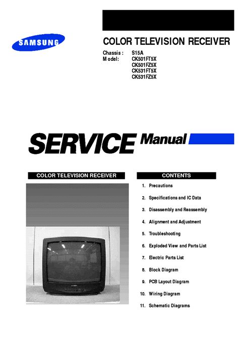 samsung cb3373z5x cb5073z5x chassis s15a service manual user guide Kindle Editon