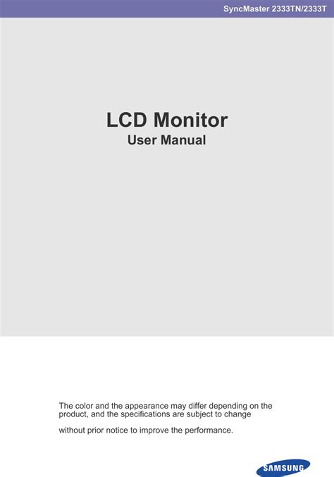 samsung computer monitor user manual Reader