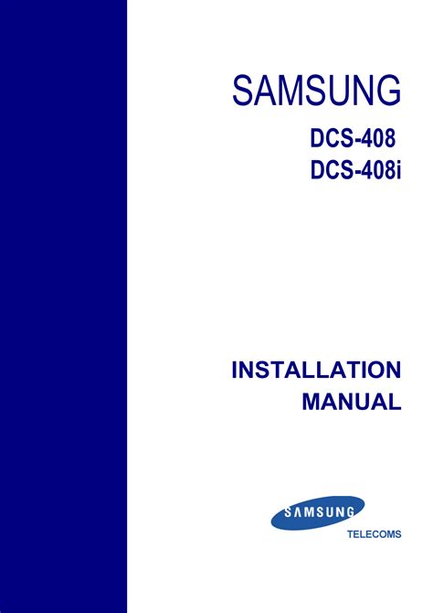 samsung dcs phone system manual PDF