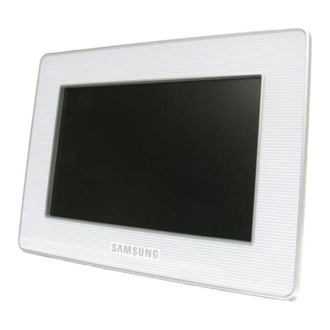 samsung digital photo frame spf 72h manual PDF