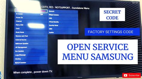 samsung dlp service menu settings Doc