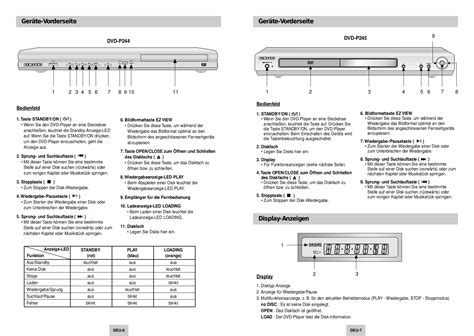 samsung dvd p244 dvd players owners manual PDF