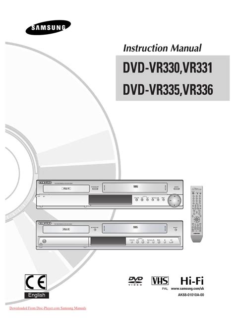 samsung dvd vr330 manual PDF