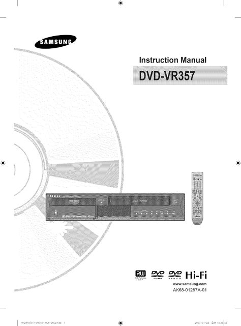 samsung dvd vr357 user manual PDF