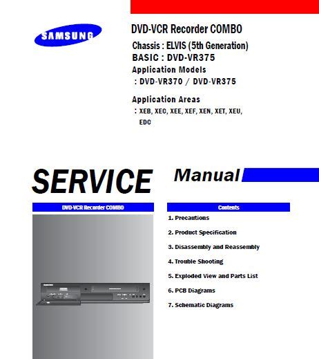 samsung dvd vr375 manual download PDF