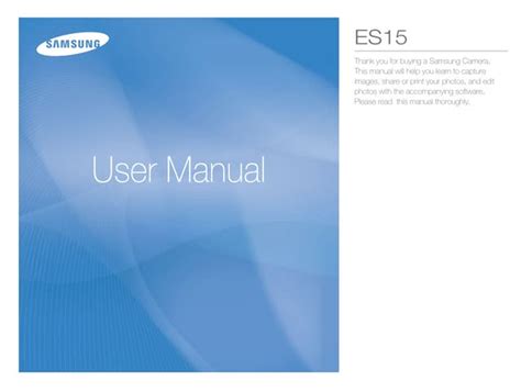 samsung es15 digital camera user manual PDF