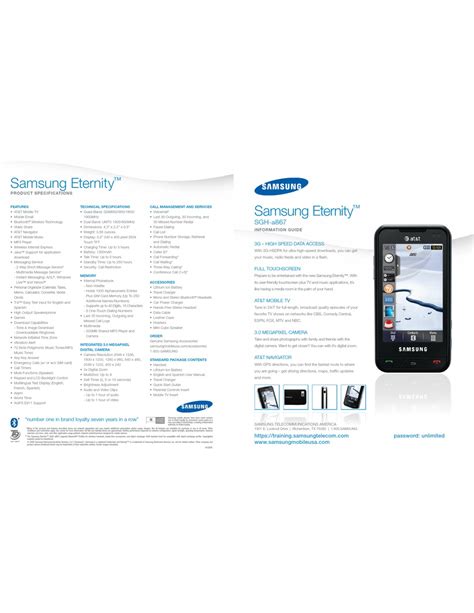 samsung eternity 2 user manual PDF