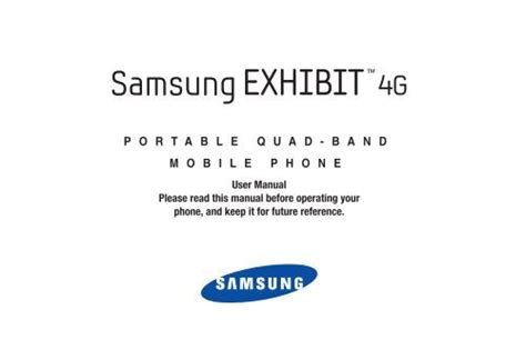 samsung exhibit 4g manual pdf PDF