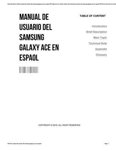 samsung galaxy ace manual de usuario espaol Doc