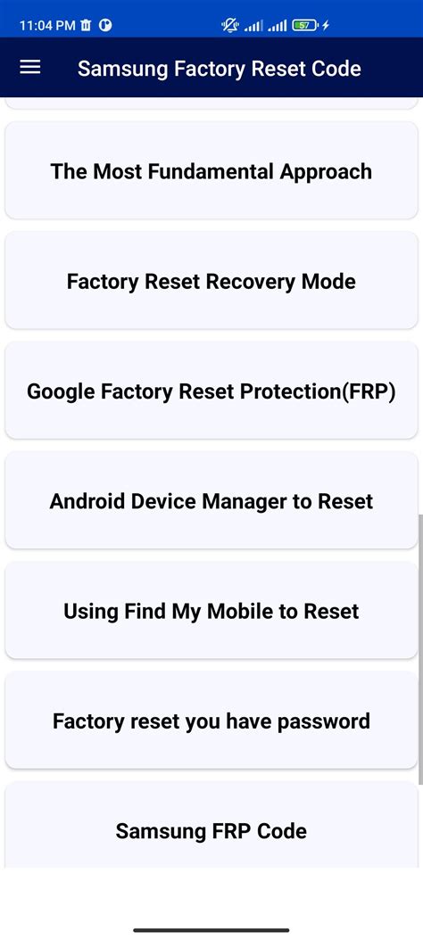 samsung galaxy s factory reset code Doc