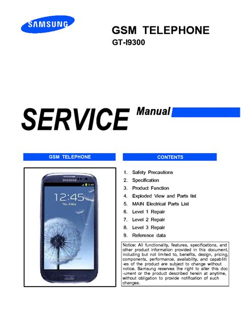 samsung galaxy s3 service manual Reader