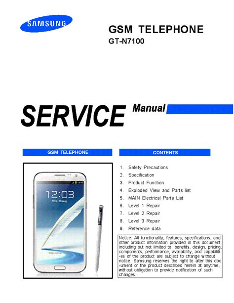 samsung gt n7100 galaxy note ii service manual Kindle Editon