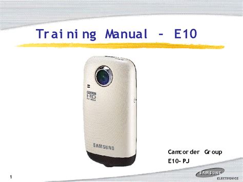 samsung hmx e10 camcorders owners manual Kindle Editon