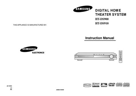 samsung ht ds910 home theater systems owners manual Kindle Editon