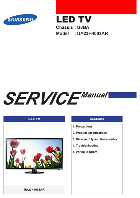 samsung lcd tv service manual and schematic diagrames Doc