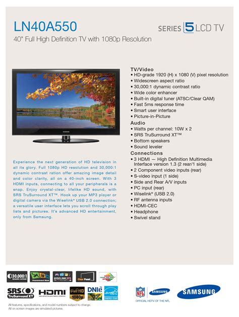 samsung ln40a550 user manual Doc