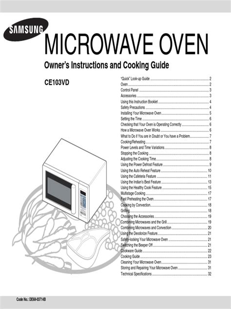 samsung microwave manuals software Doc