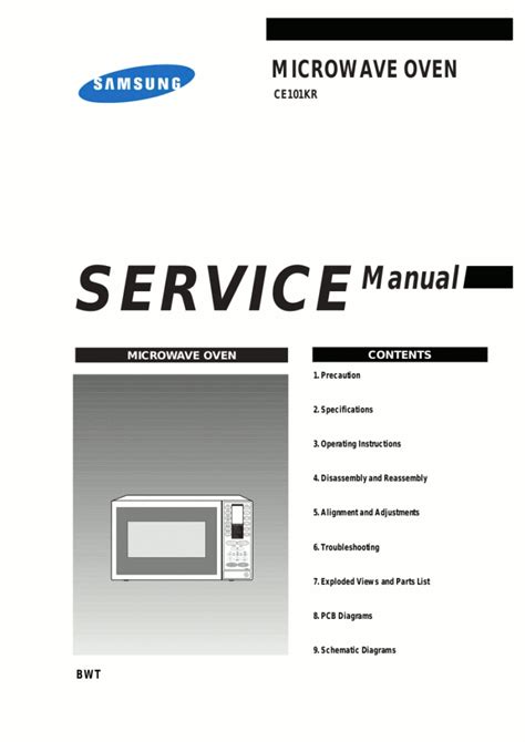 samsung microwave oven service PDF