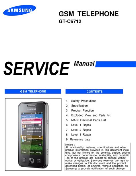 samsung mobile gt6712 user guide PDF