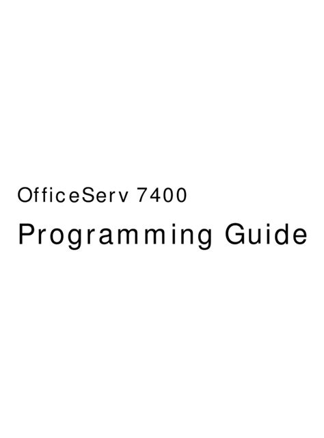 samsung officeserve programming guide Kindle Editon