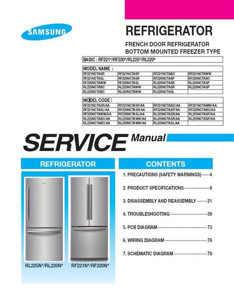 samsung refrigerator troubleshooting manual PDF