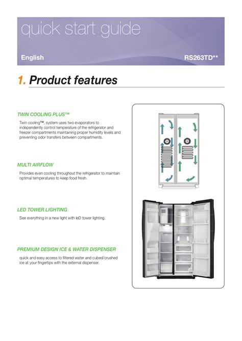 samsung rs267tdrs refrigerators owners manual PDF