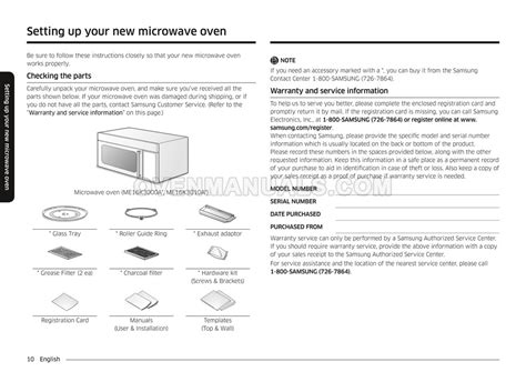 samsung sensor microwave manual PDF