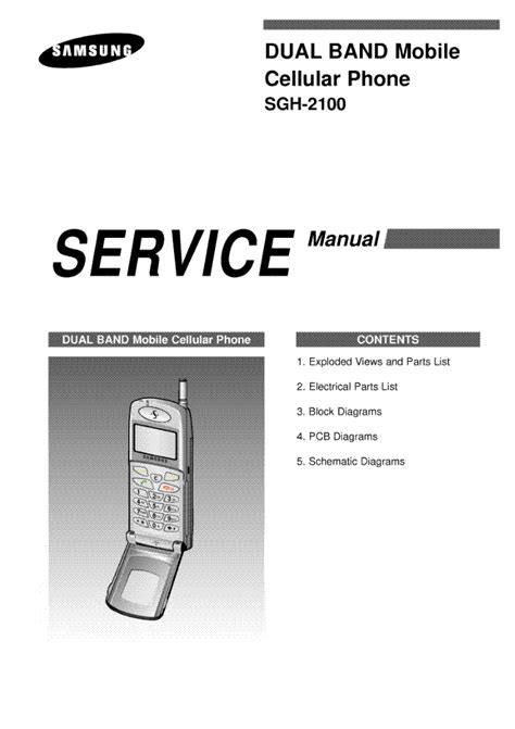 samsung sgh 2100le cell phones owners manual PDF