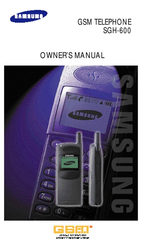 samsung sgh 600sv cell phones owners manual Kindle Editon