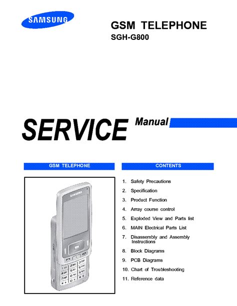 samsung sgh 800 cell phones accessory owners manual Reader